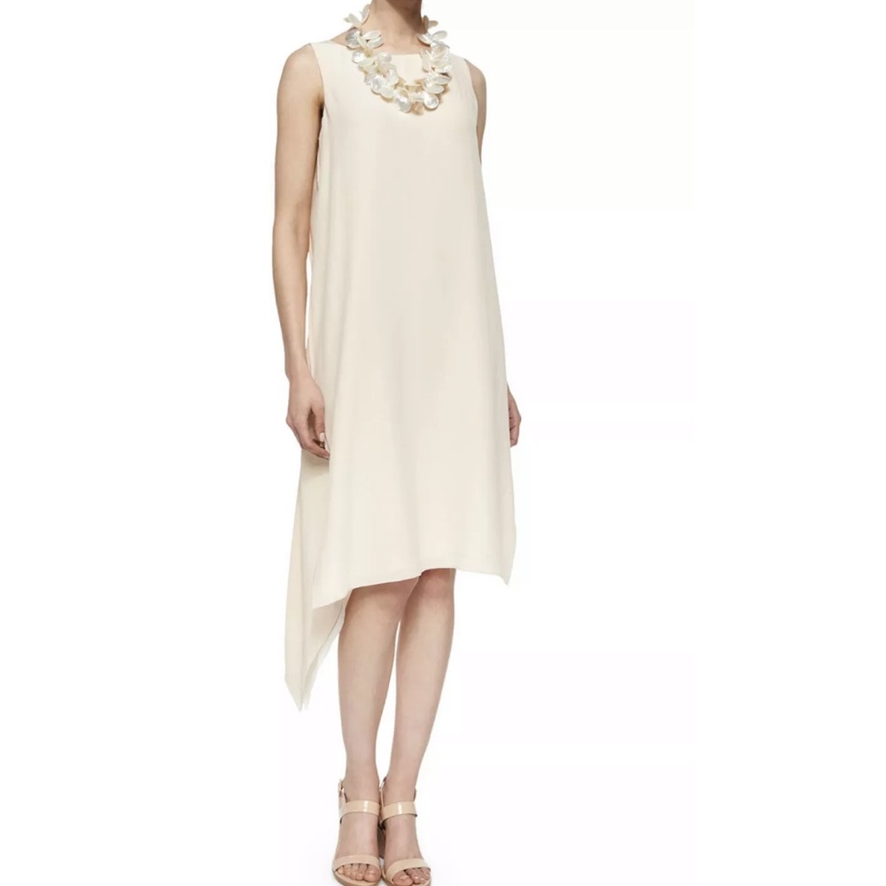 Eileen Fisher Sleeveless Ivory  Alabaster Dress XL